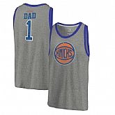 New York Knicks Fanatics Branded Greatest Dad Tri-Blend Tank Top - Heathered Gray,baseball caps,new era cap wholesale,wholesale hats